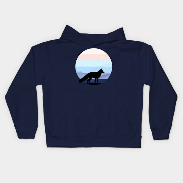 WINTER FOX Kids Hoodie by ALFBOCREATIVE